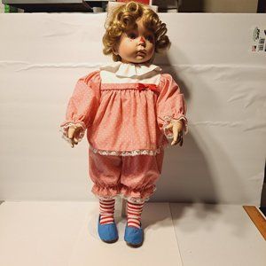 Baby Annie Danbury Mint Porcelain Doll - Kelly RuBert 20" Collector Doll